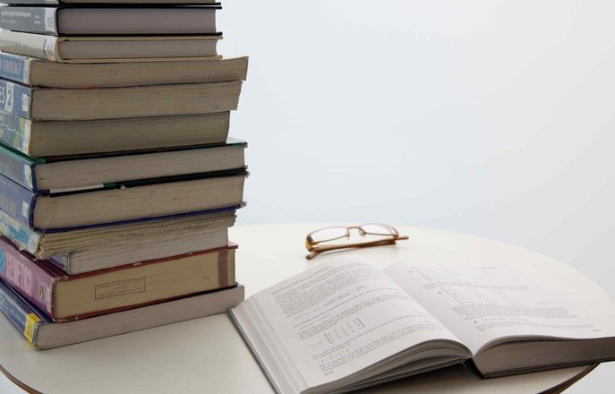 A pile of books